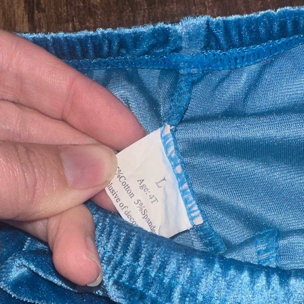 Blue Velvet Kids Flared Bottoms - Picture 3 of 5